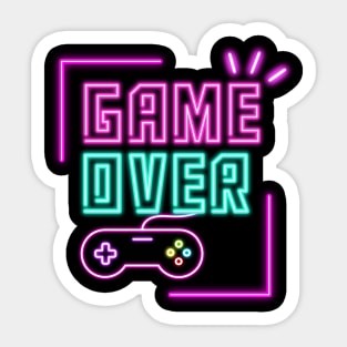 Game over - Neon Sticker